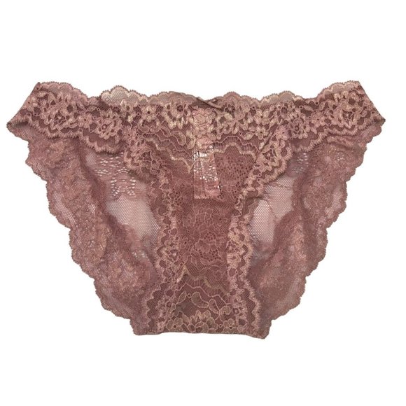 Victoria's Secret Other - Victoria's Secret Dream Angel Blush and Gold Corded Lace Shimmer Cheekini Panty